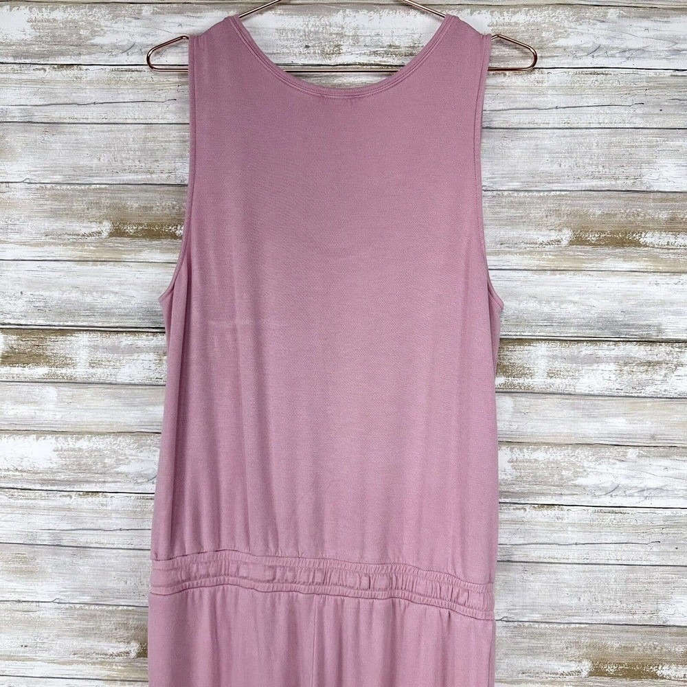 Daily‎ Ritual Women's Jumpsuit Large Supersoft Terry Sleeveless Scoopneck Pink - Picture 7 of 14